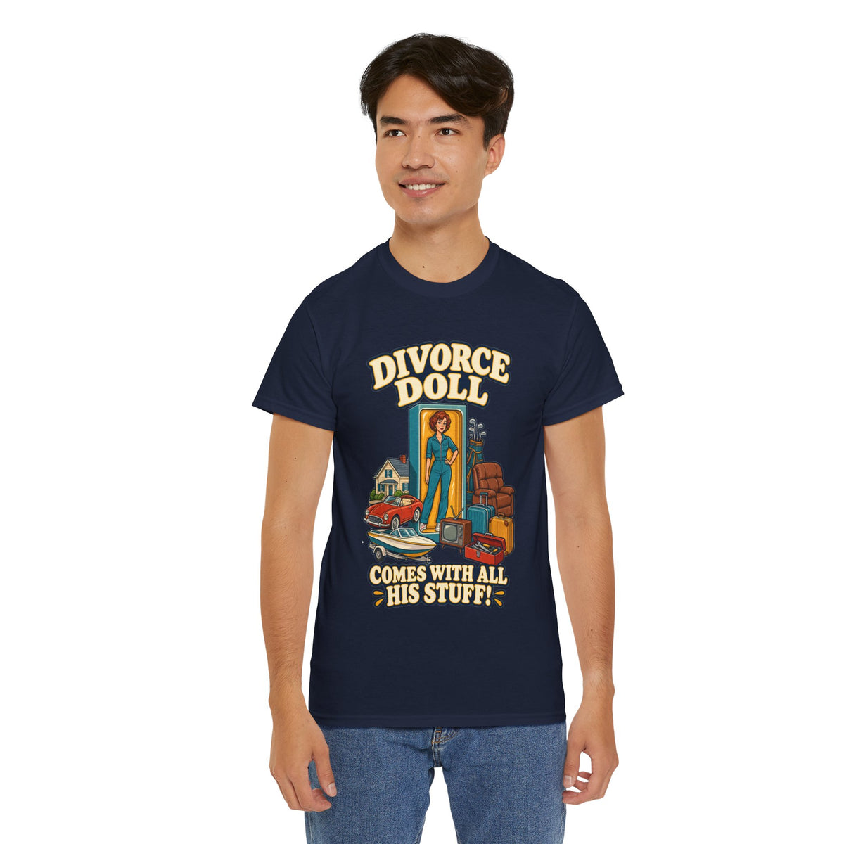 Comes With All His Stuff Funny Divorce T-Shirt