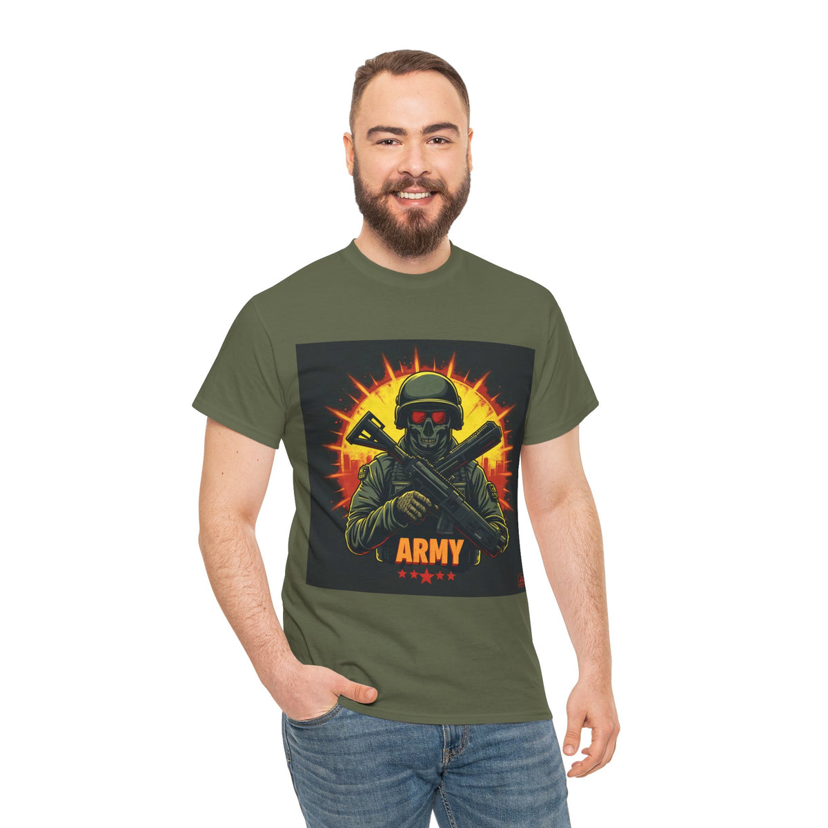 Army Skull Graphic T-Shirt