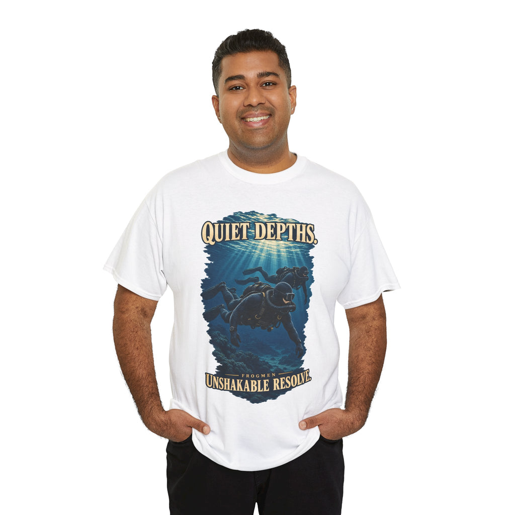 Quiet Depths, Unshakable Resolve T-Shirt | Military Diver Tribute