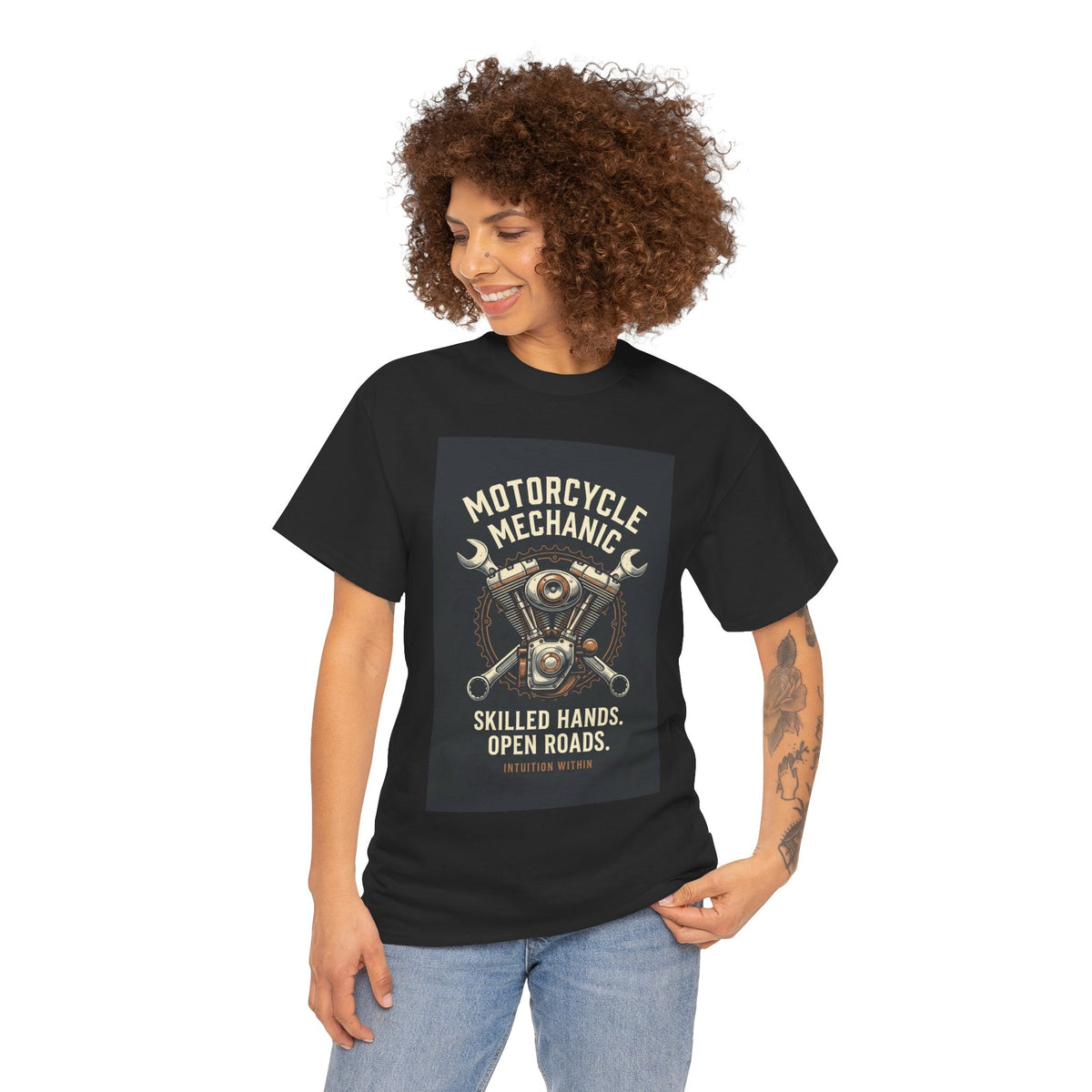 Skilled Hands, Open Roads Motorcycle Mechanic T-Shirt