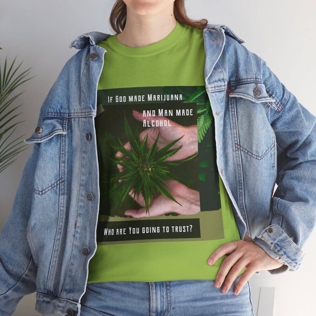If God Made Marijuana Tee – Front Print | Intuition Within