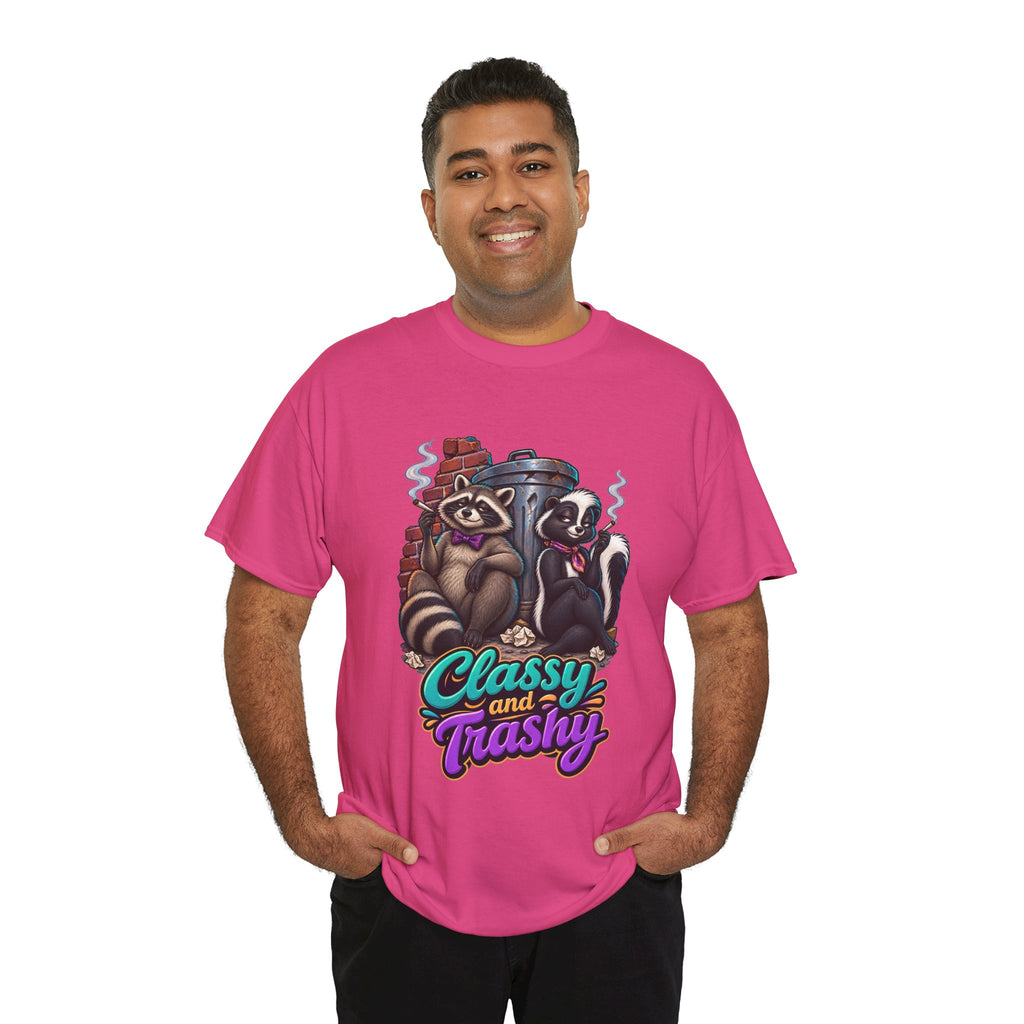 Classy and Trashy Raccoon T-Shirt | Trash Panda Humor