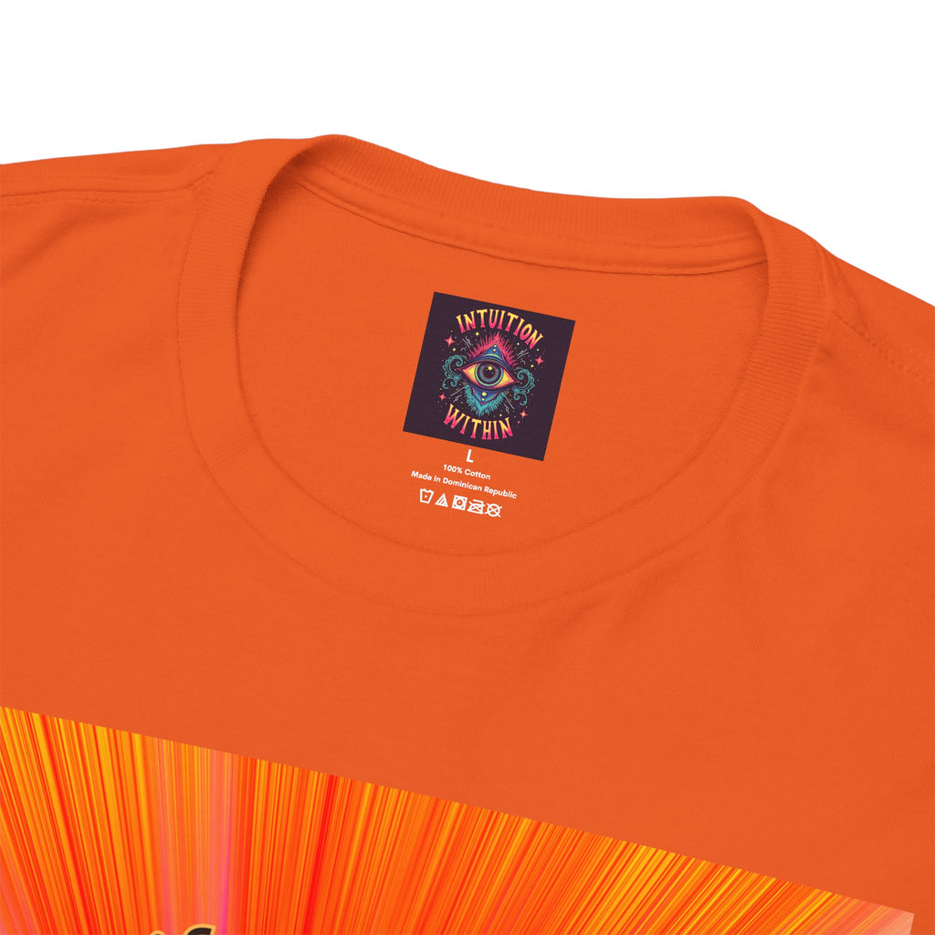 Tree of Life Sacred Geometry Tee – Orange Front Print | Intuition Within