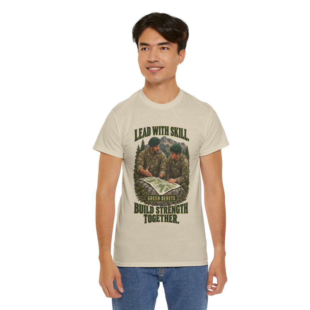 Green Berets Tribute T-Shirt | Lead with Skill, Build Strength Together