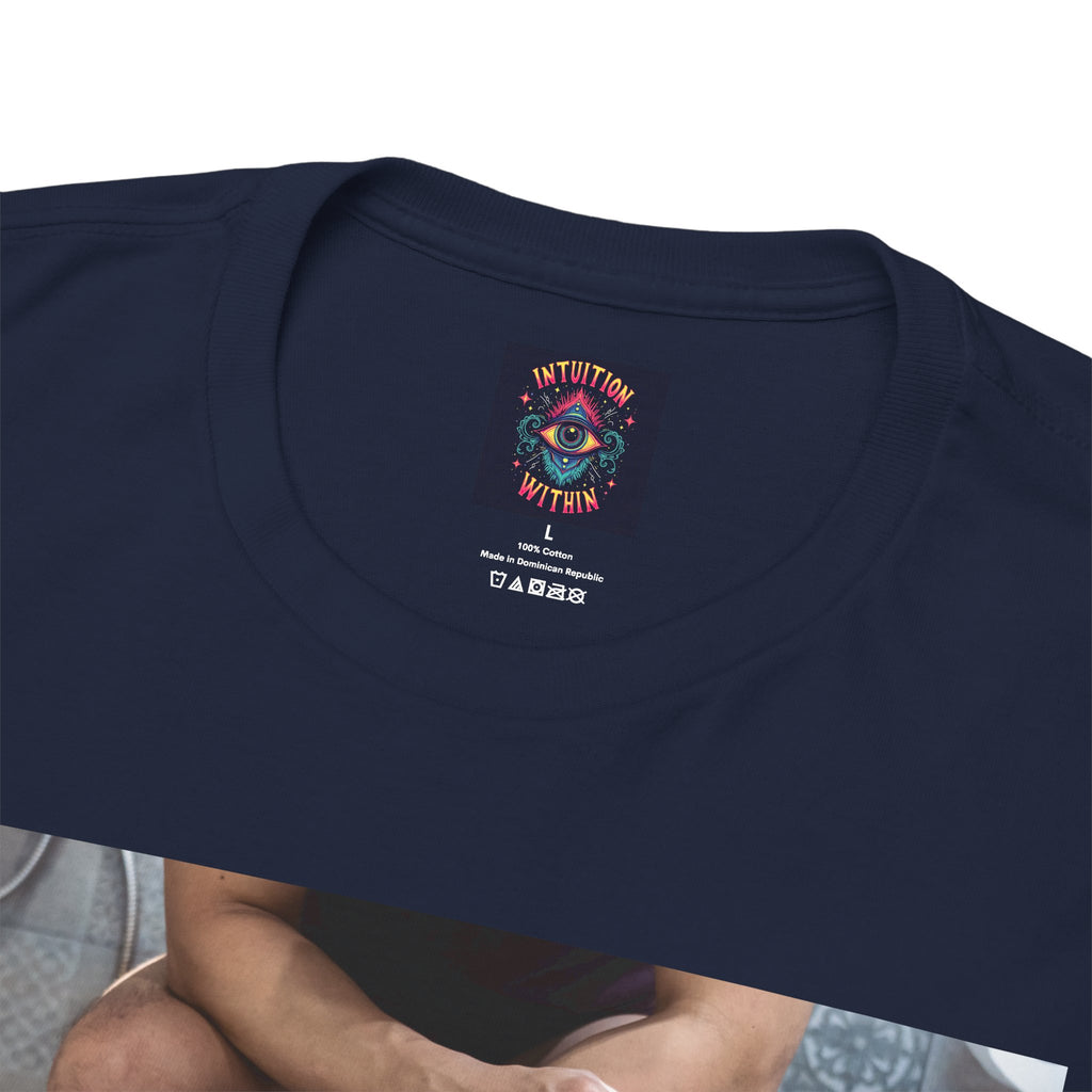 Still Together Bathroom Humor Tee – Male Design, Front Print | Intuition Within