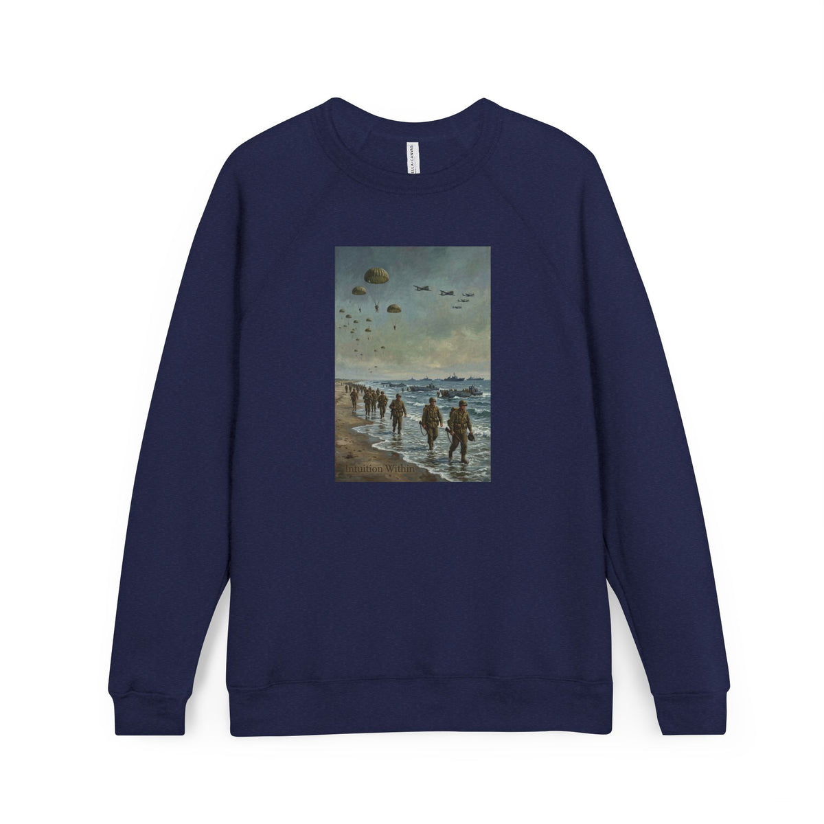 Intuition Within Military Signature Bella+Canvas Sweatshirt | Beach Landing Tribute