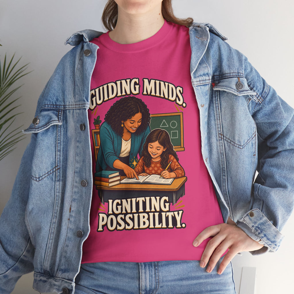 Guiding Minds, Igniting Possibility T-Shirt | Teacher Tribute