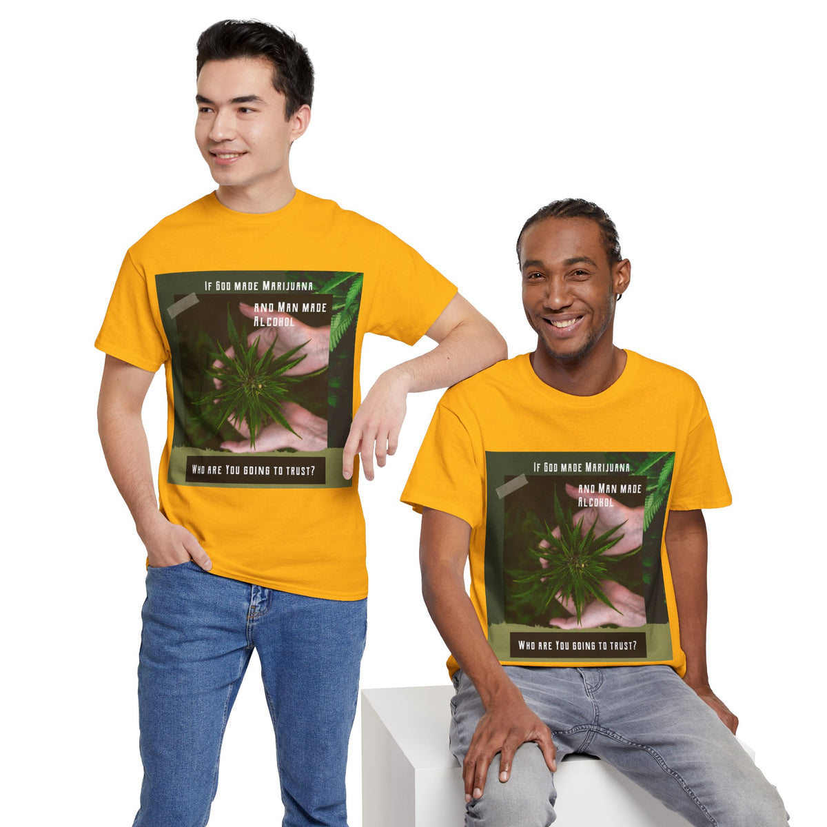 If God Made Marijuana Tee – Front Print | Intuition Within