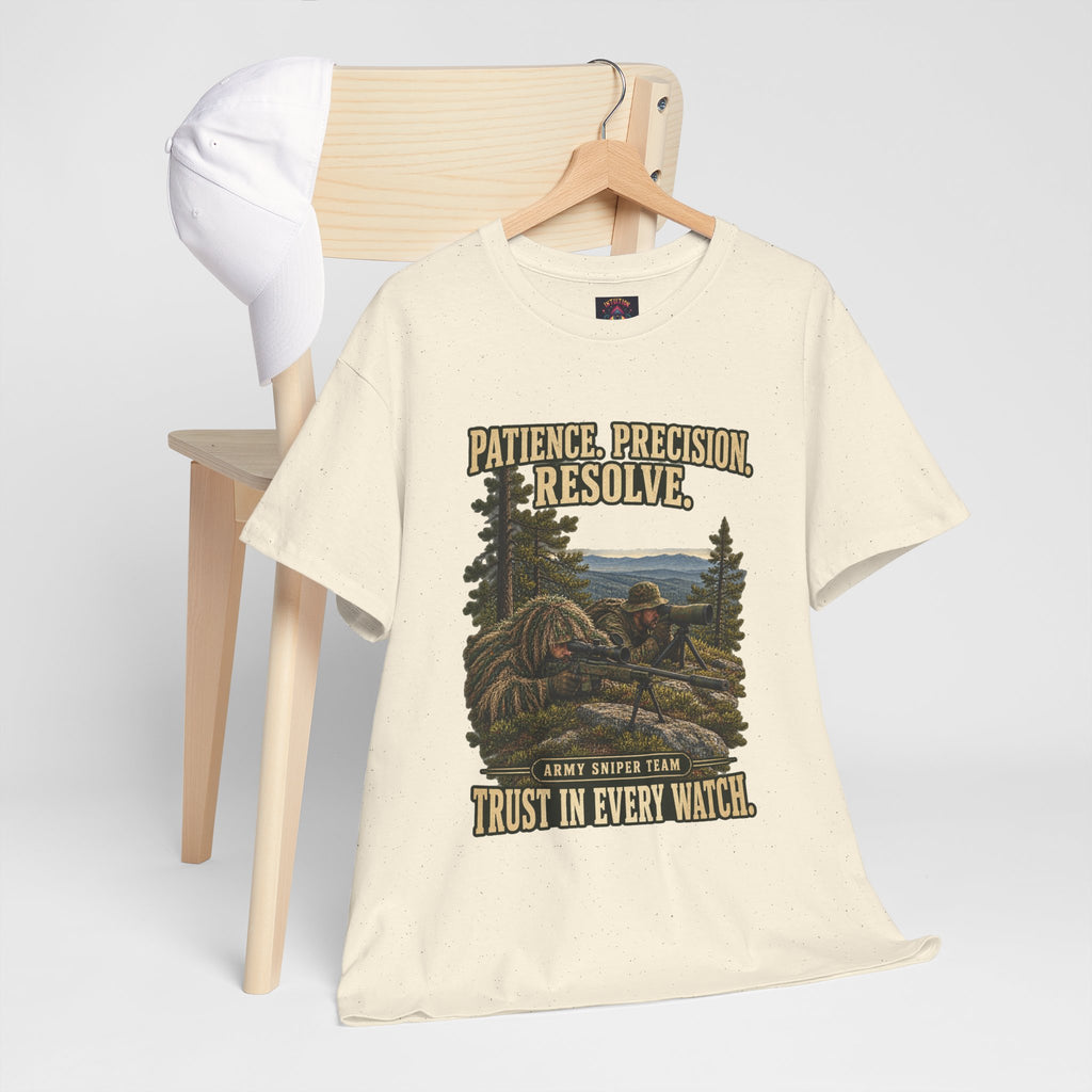 Patience, Precision, Resolve T-Shirt | Army Sniper Team Tribute
