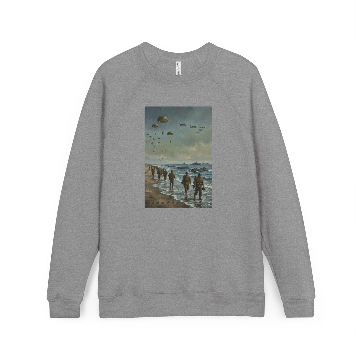 Intuition Within Military Signature Bella+Canvas Sweatshirt | Beach Landing Tribute