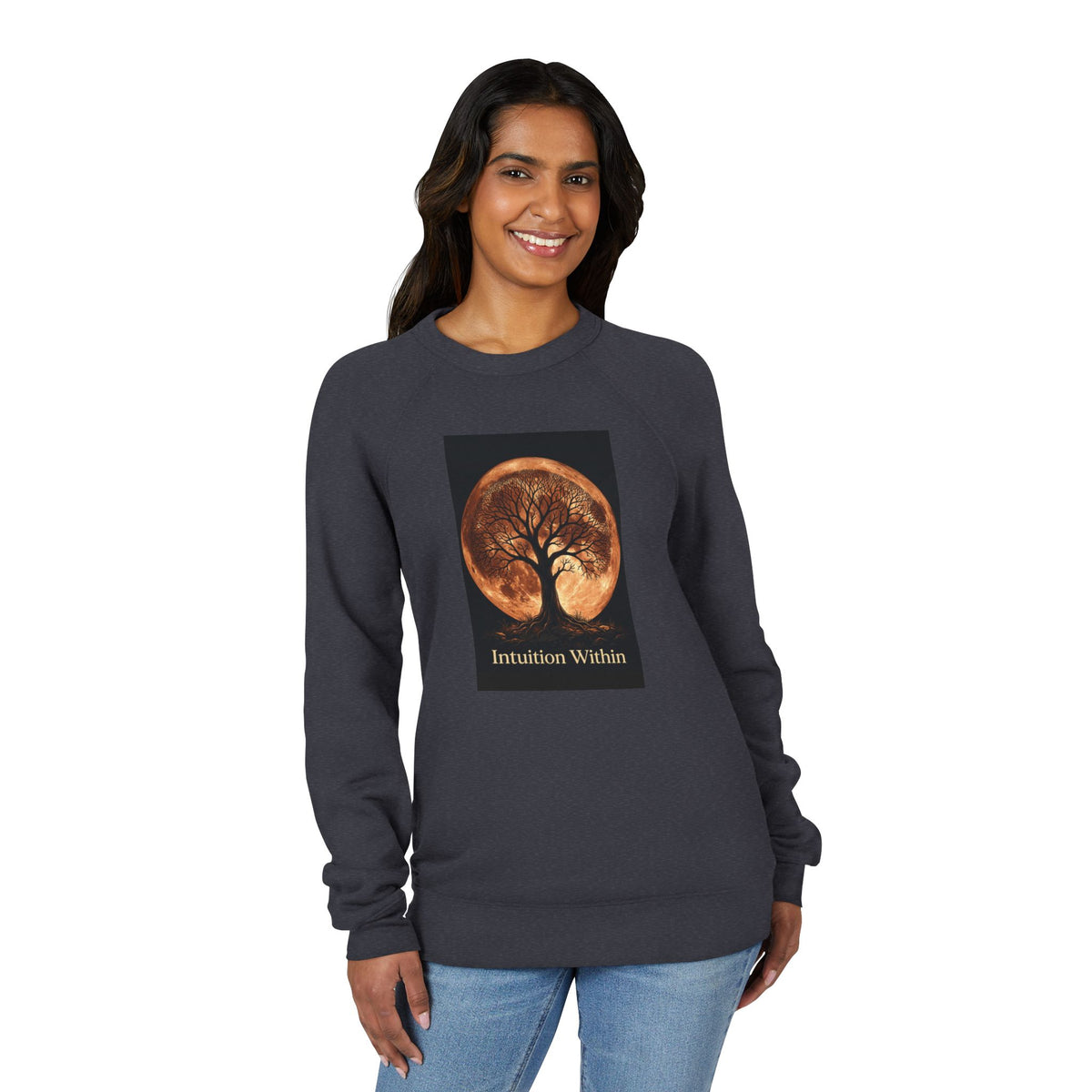 Tree Moon Raglan Sweatshirt | Intuition Within Signature Series