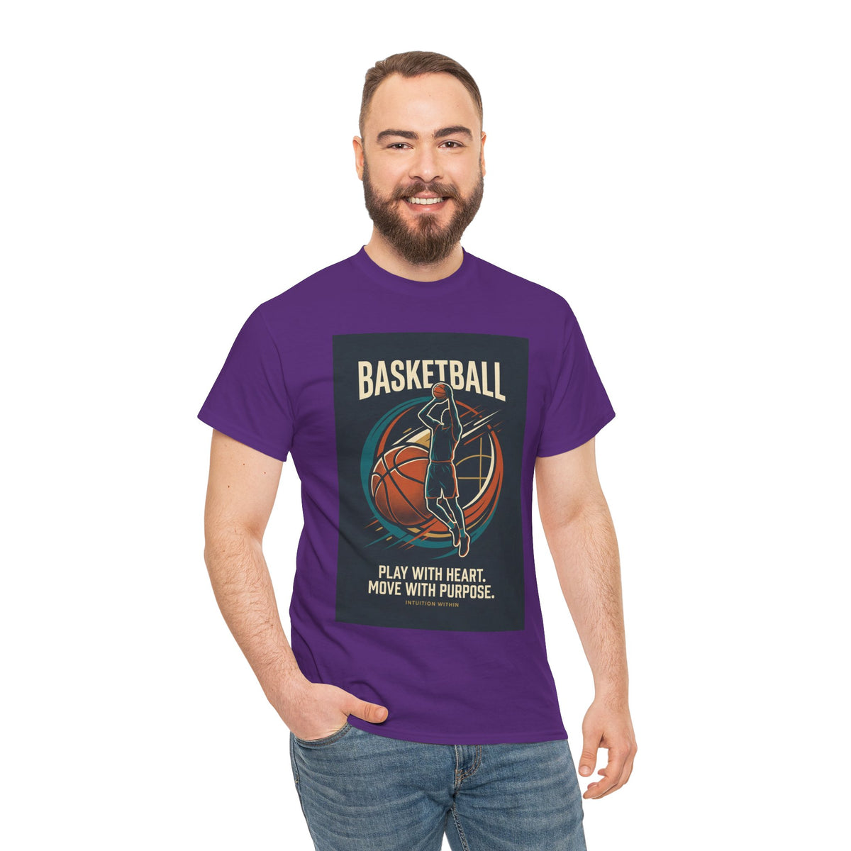 Play with Heart, Move with Purpose Basketball T-Shirt