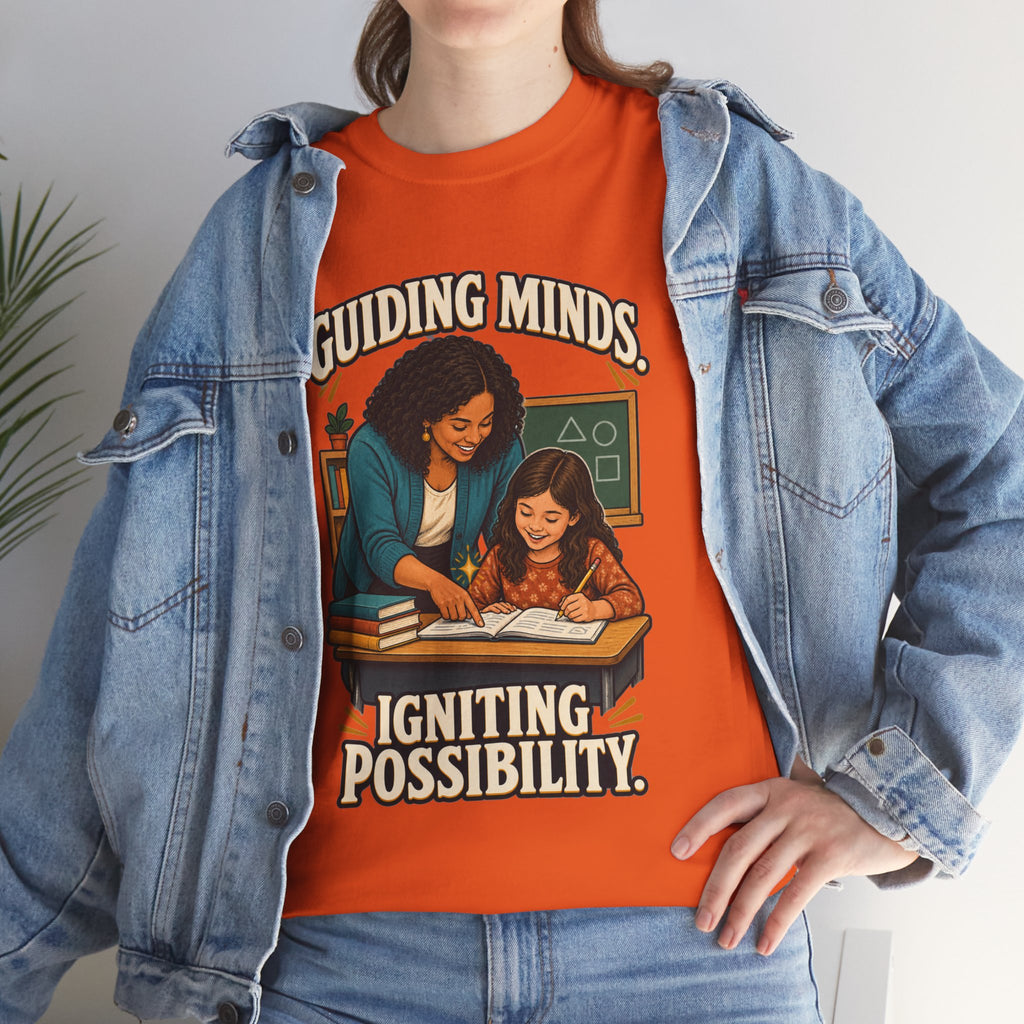 Guiding Minds, Igniting Possibility T-Shirt | Teacher Tribute