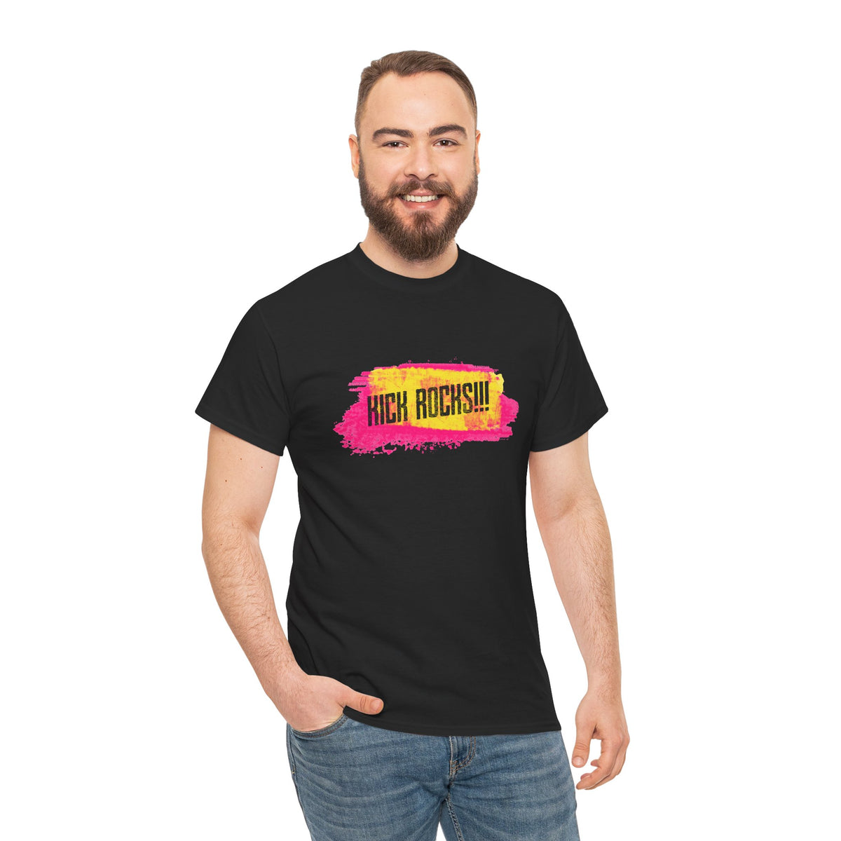 Kick Rocks Brushstroke Tee – Front Print | Intuition Within