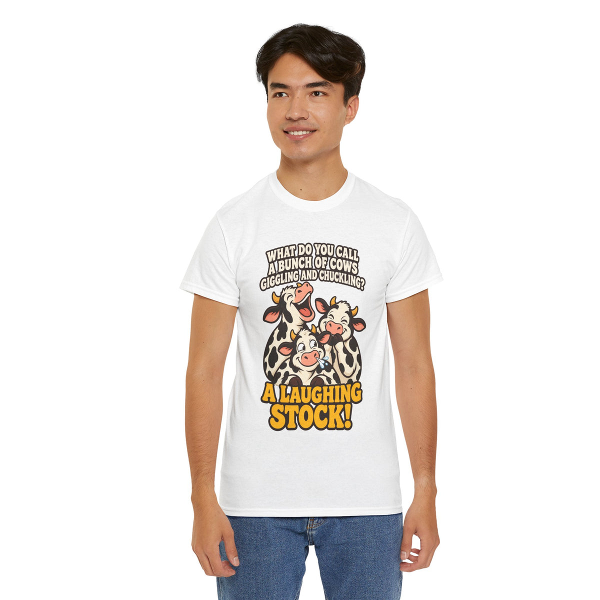 A Laughing Stock Cow Pun T-Shirt