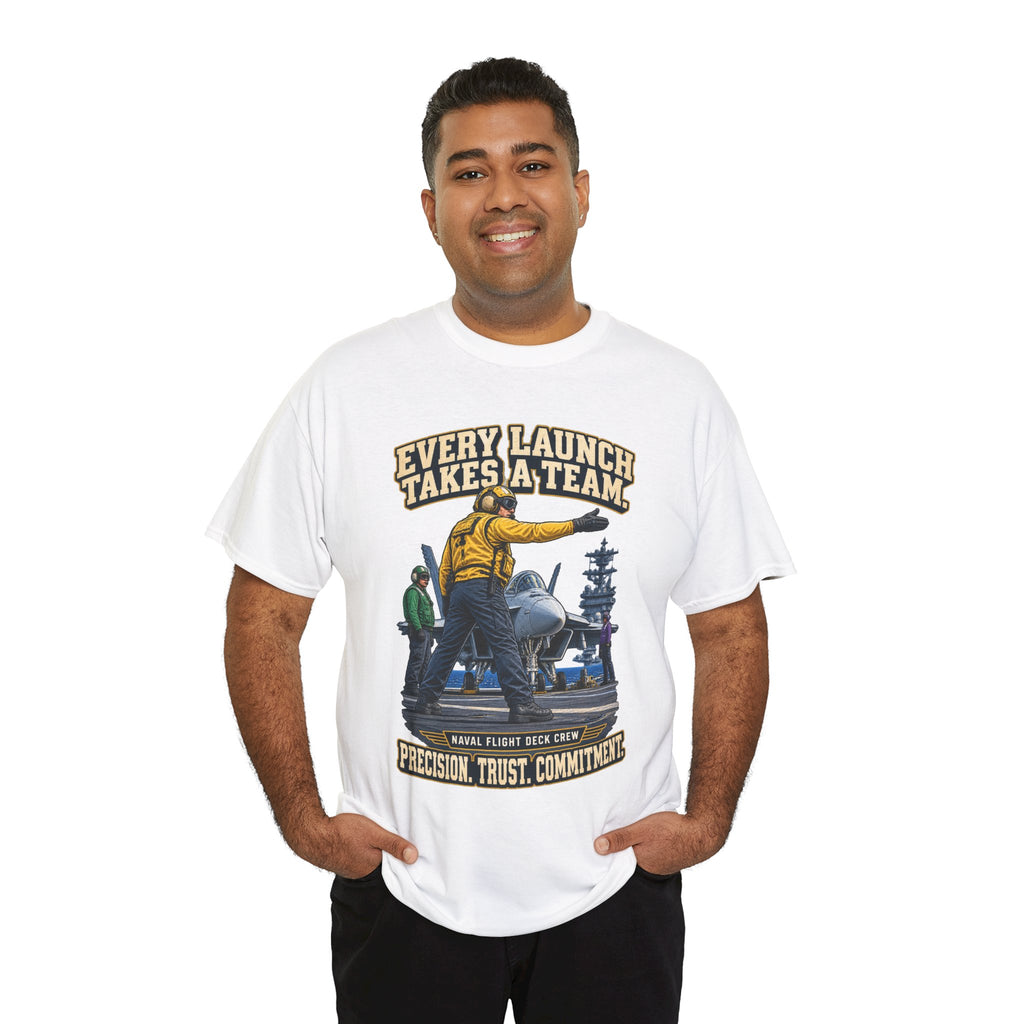 Every Launch Takes a Team T-Shirt | Precision, Trust & Commitment