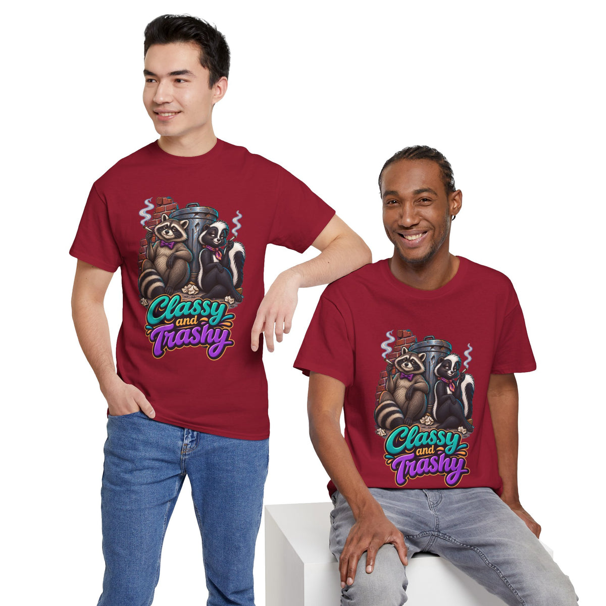 Classy and Trashy Raccoon T-Shirt | Trash Panda Humor