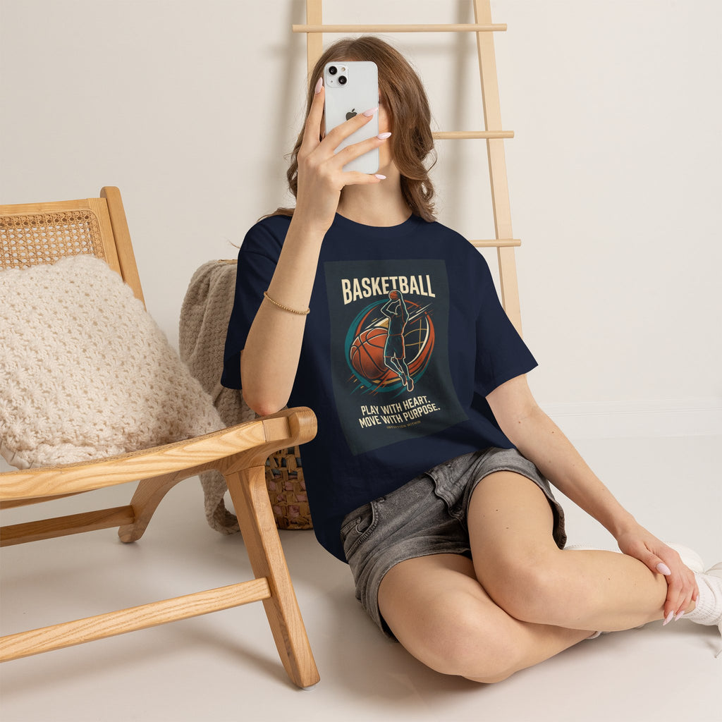 Play with Heart, Move with Purpose Basketball T-Shirt