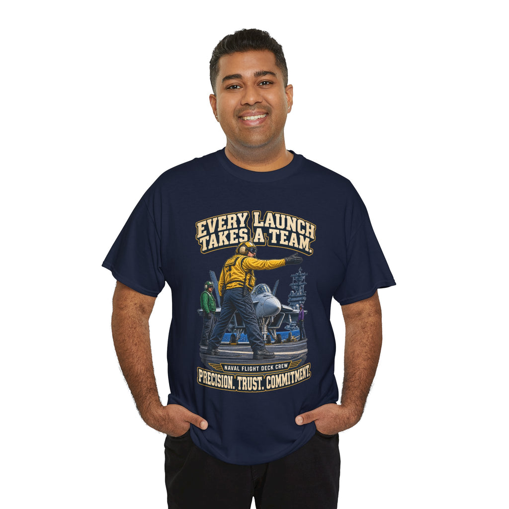 Every Launch Takes a Team T-Shirt | Precision, Trust & Commitment
