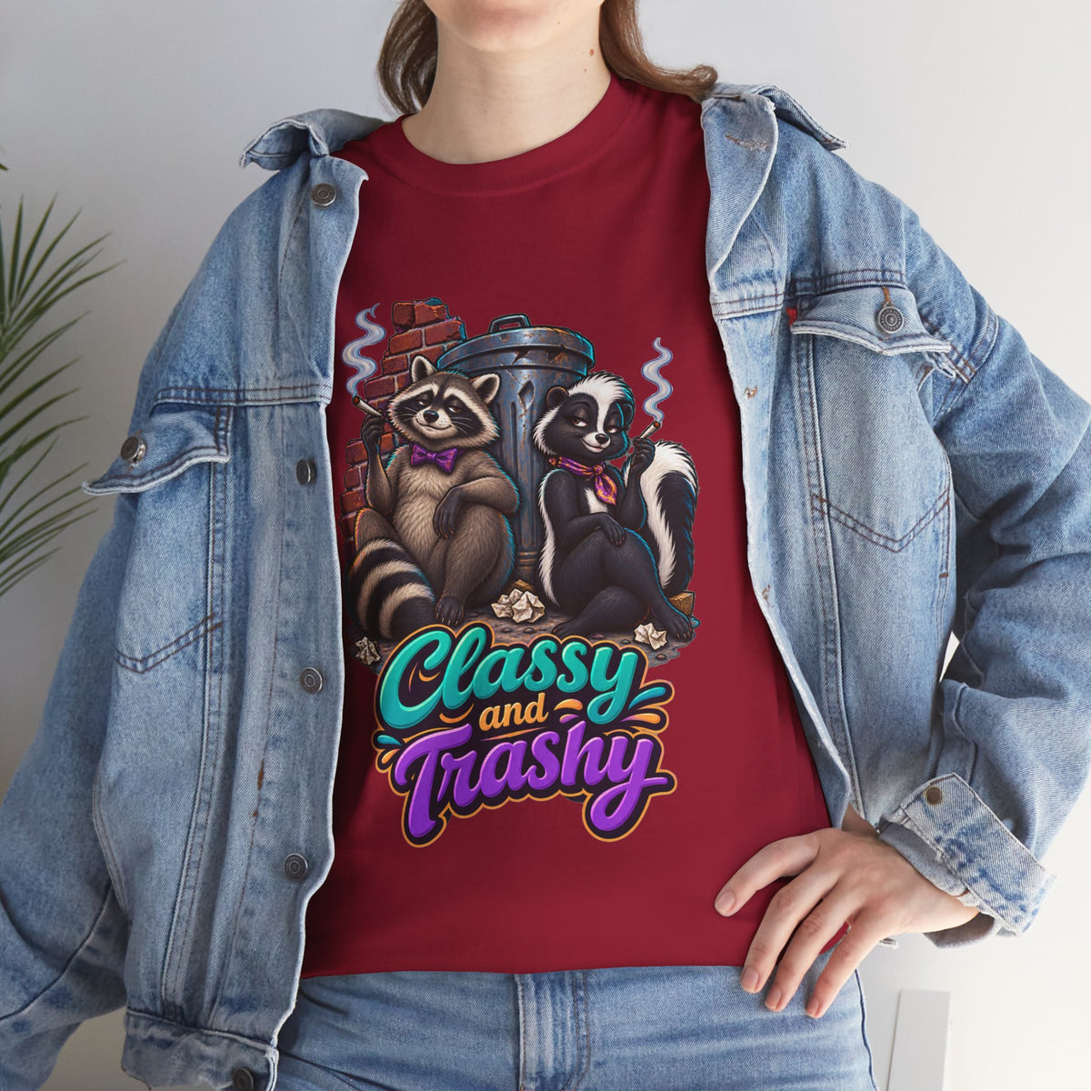 Classy and Trashy Raccoon T-Shirt | Trash Panda Humor