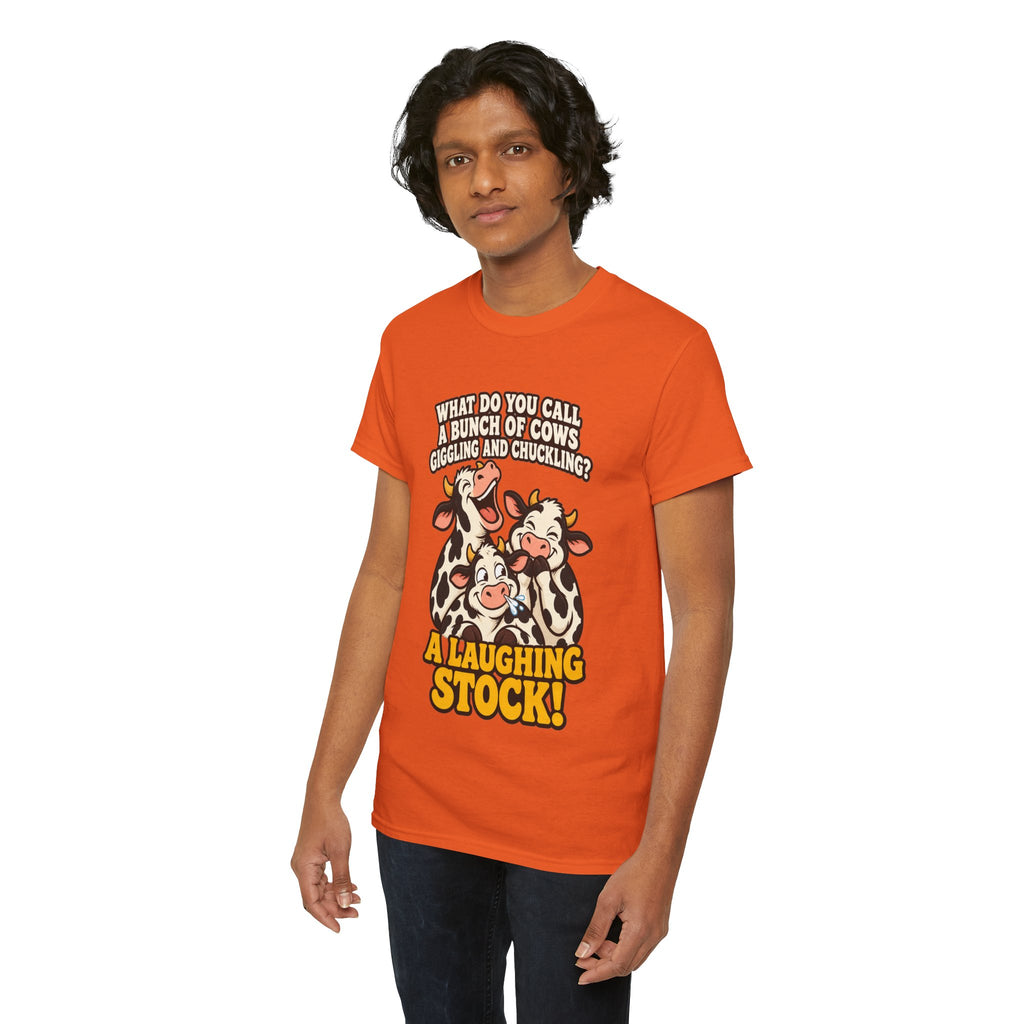 A Laughing Stock Cow Pun T-Shirt