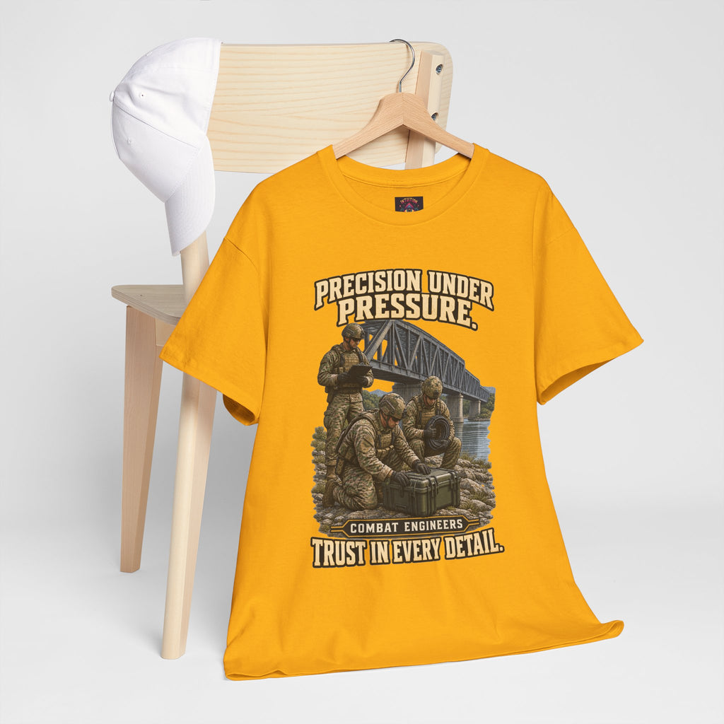 Precision Under Pressure Combat Engineer T-Shirt | Military Tribute