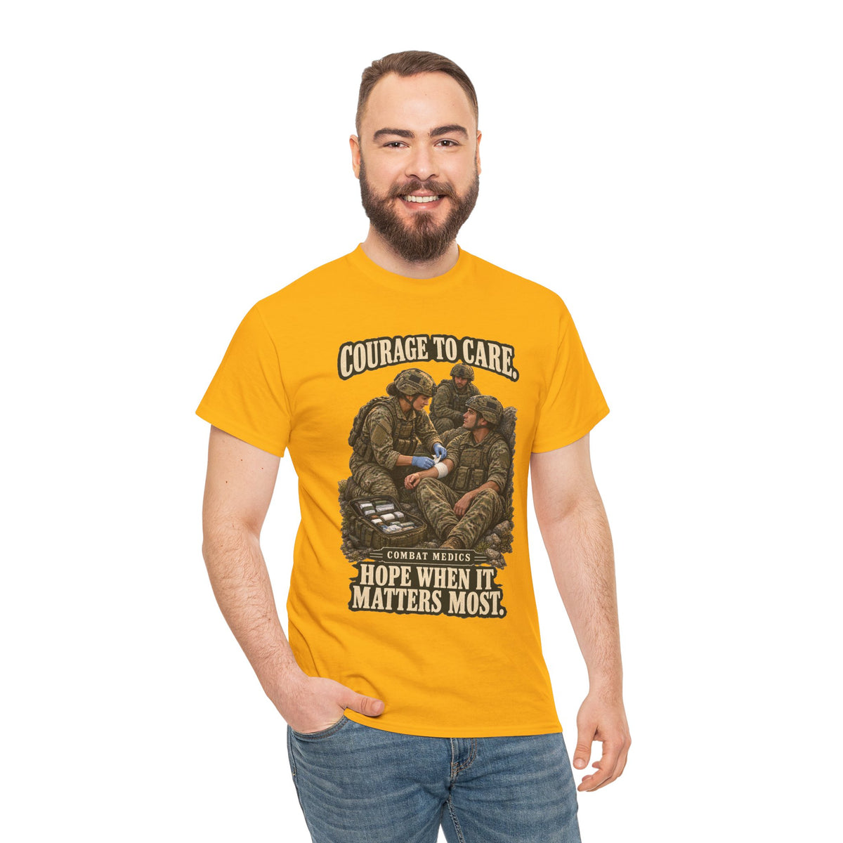 Courage to Care Combat Medic T-Shirt | Military Tribute