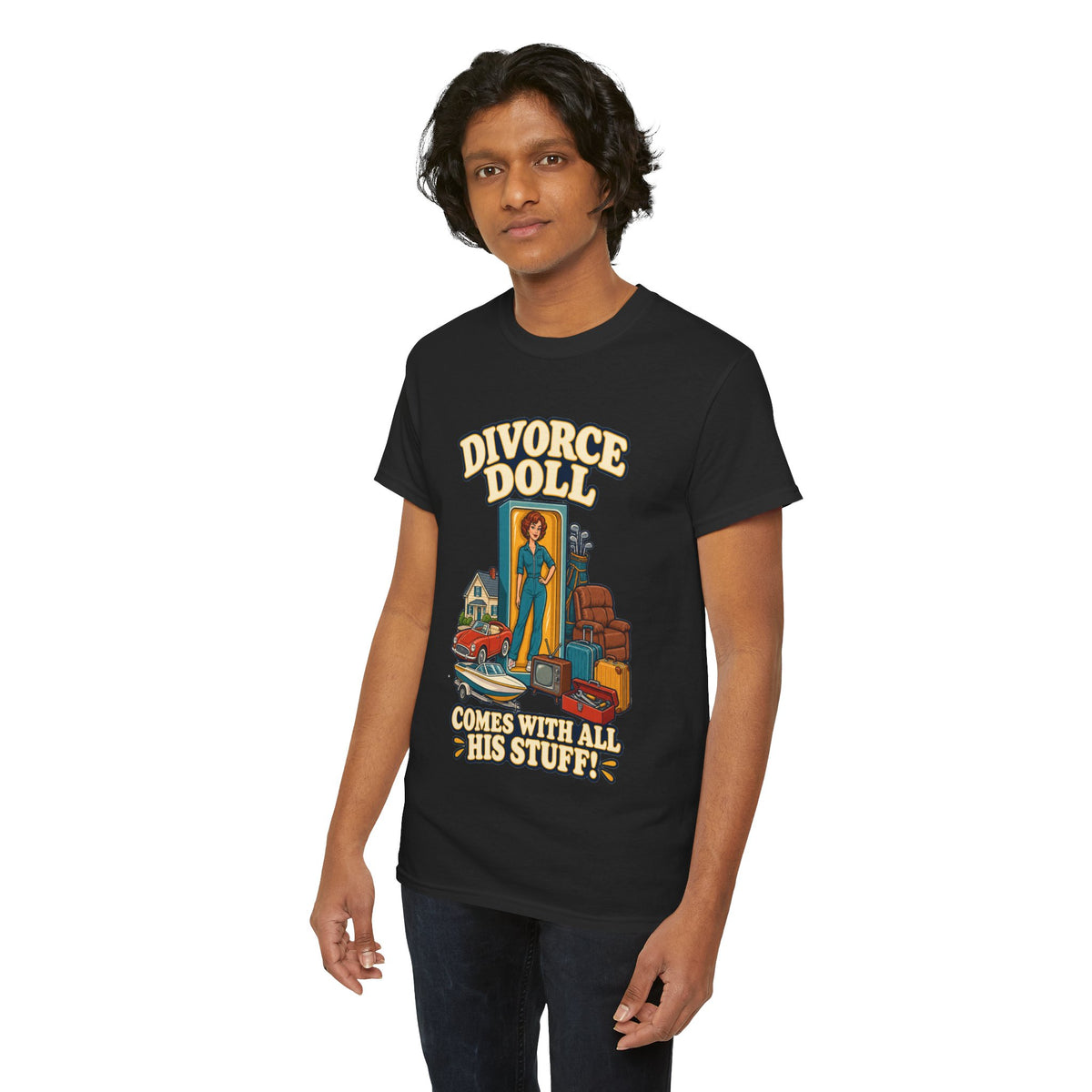 Comes With All His Stuff Funny Divorce T-Shirt