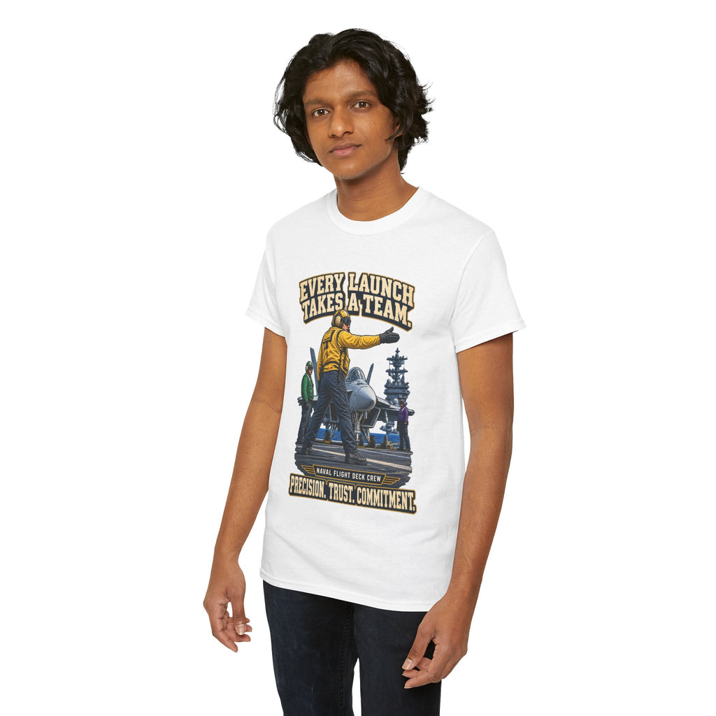 Every Launch Takes a Team T-Shirt | Precision, Trust & Commitment