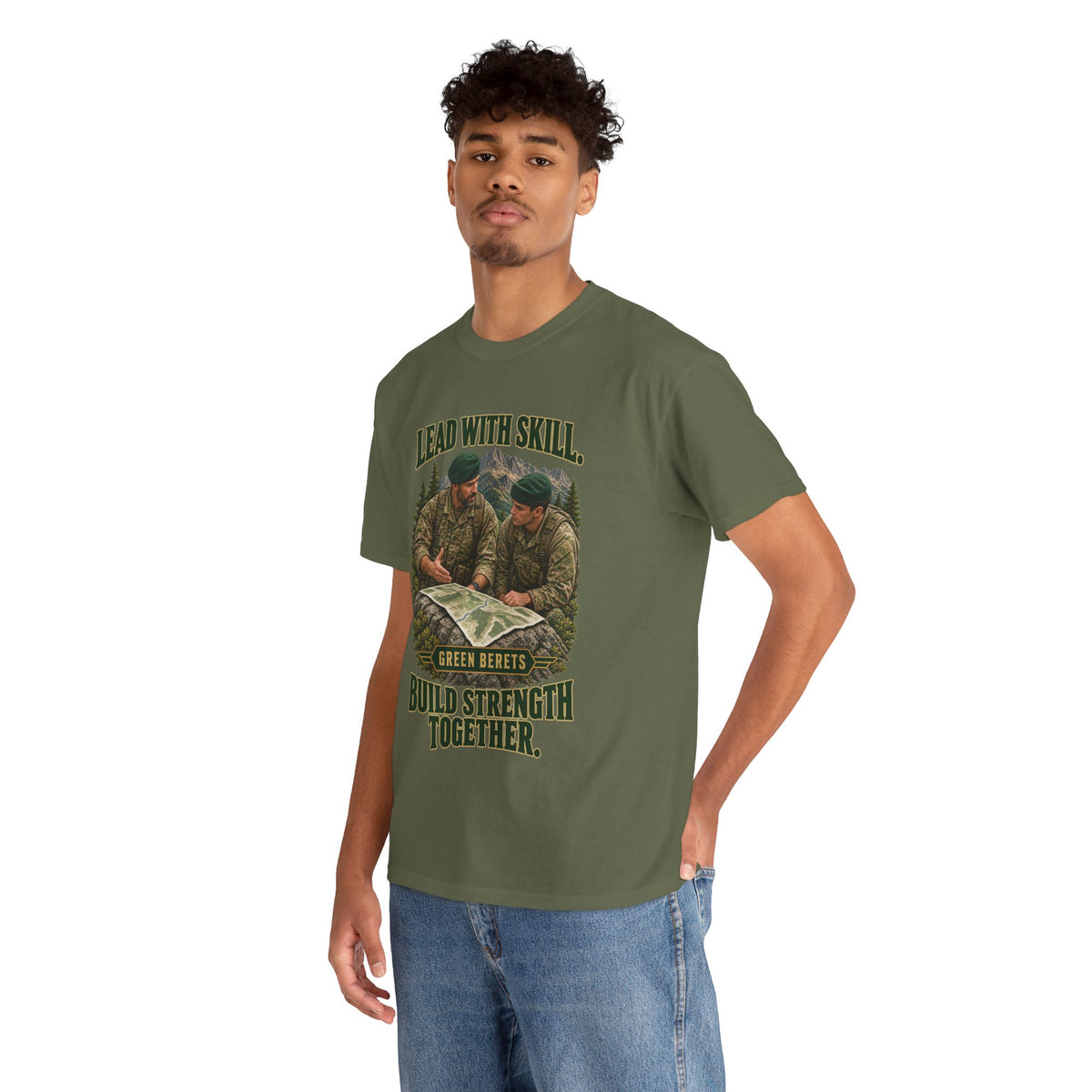 Green Berets Tribute T-Shirt | Lead with Skill, Build Strength Together