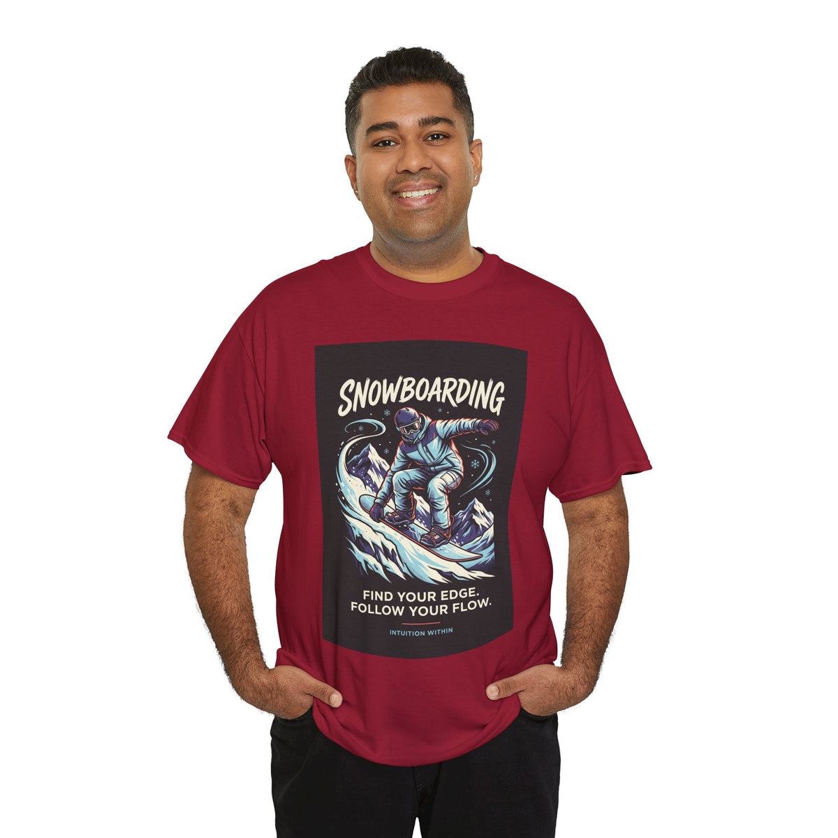 Find Your Edge, Follow Your Flow Snowboarding T-Shirt