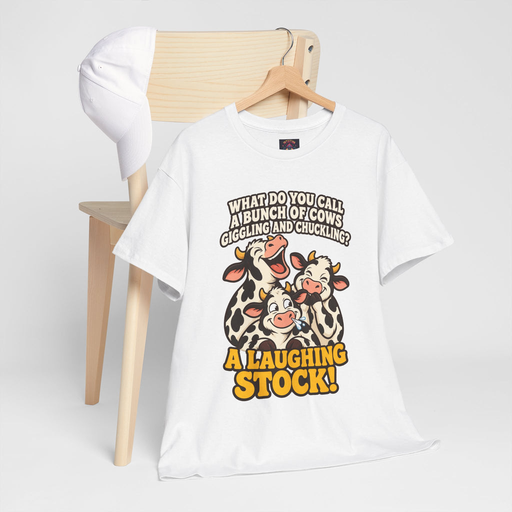 A Laughing Stock Cow Pun T-Shirt