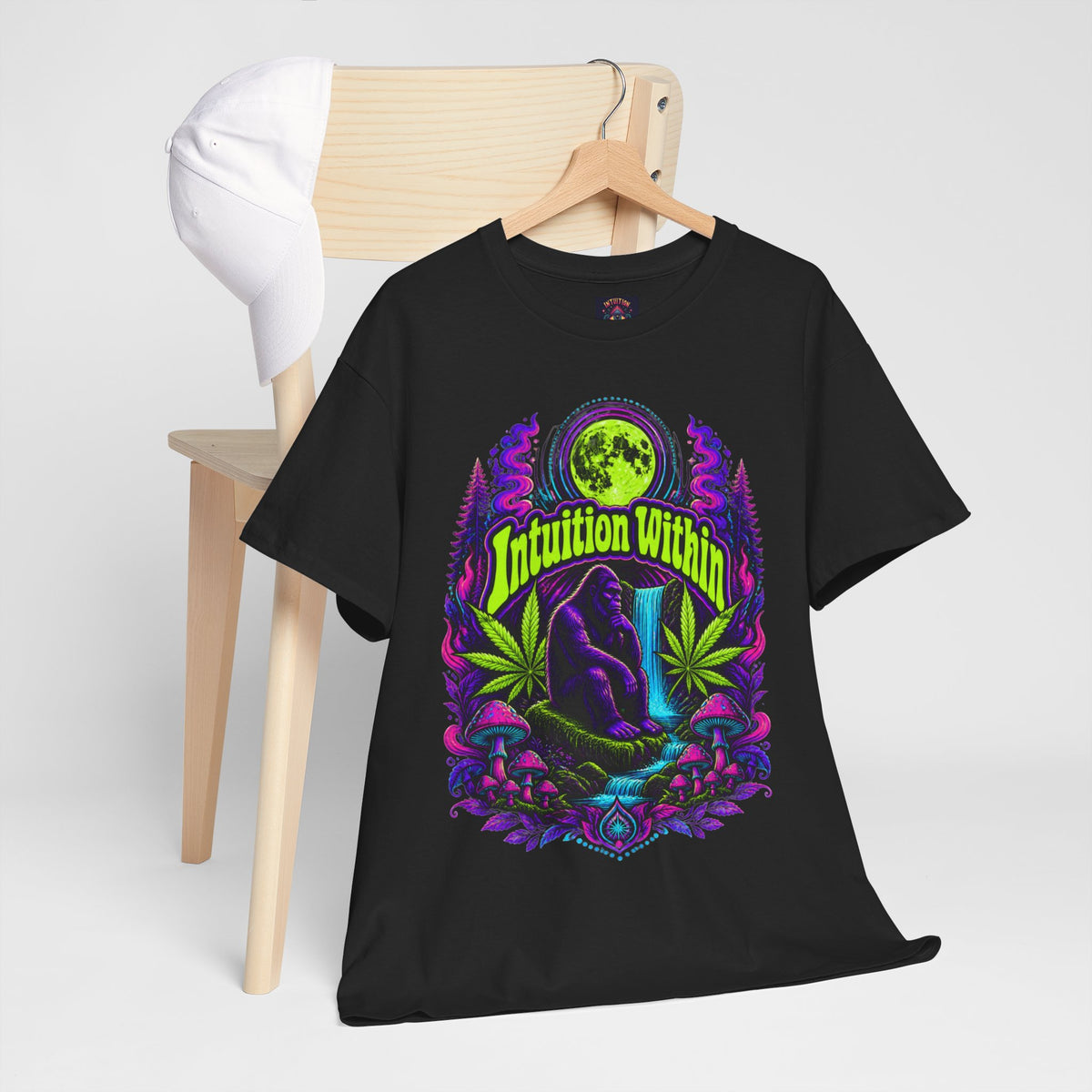 Moonlit Bigfoot Waterfall Graphic Tee
