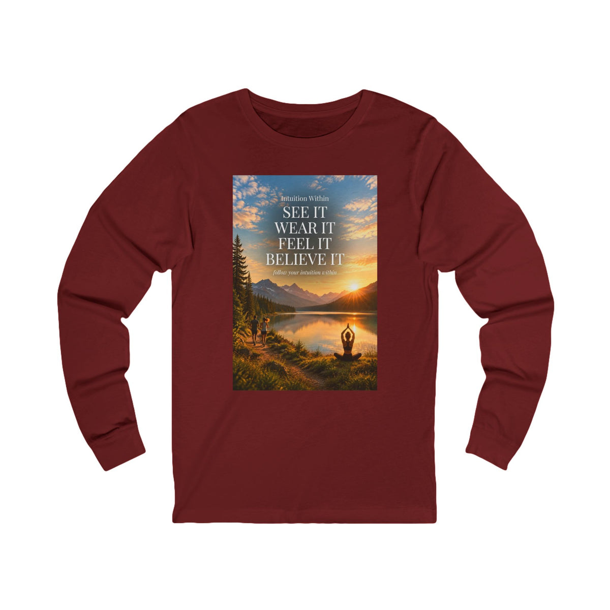 Intuition Within Signature Long Sleeve Tee | Meditation Lake