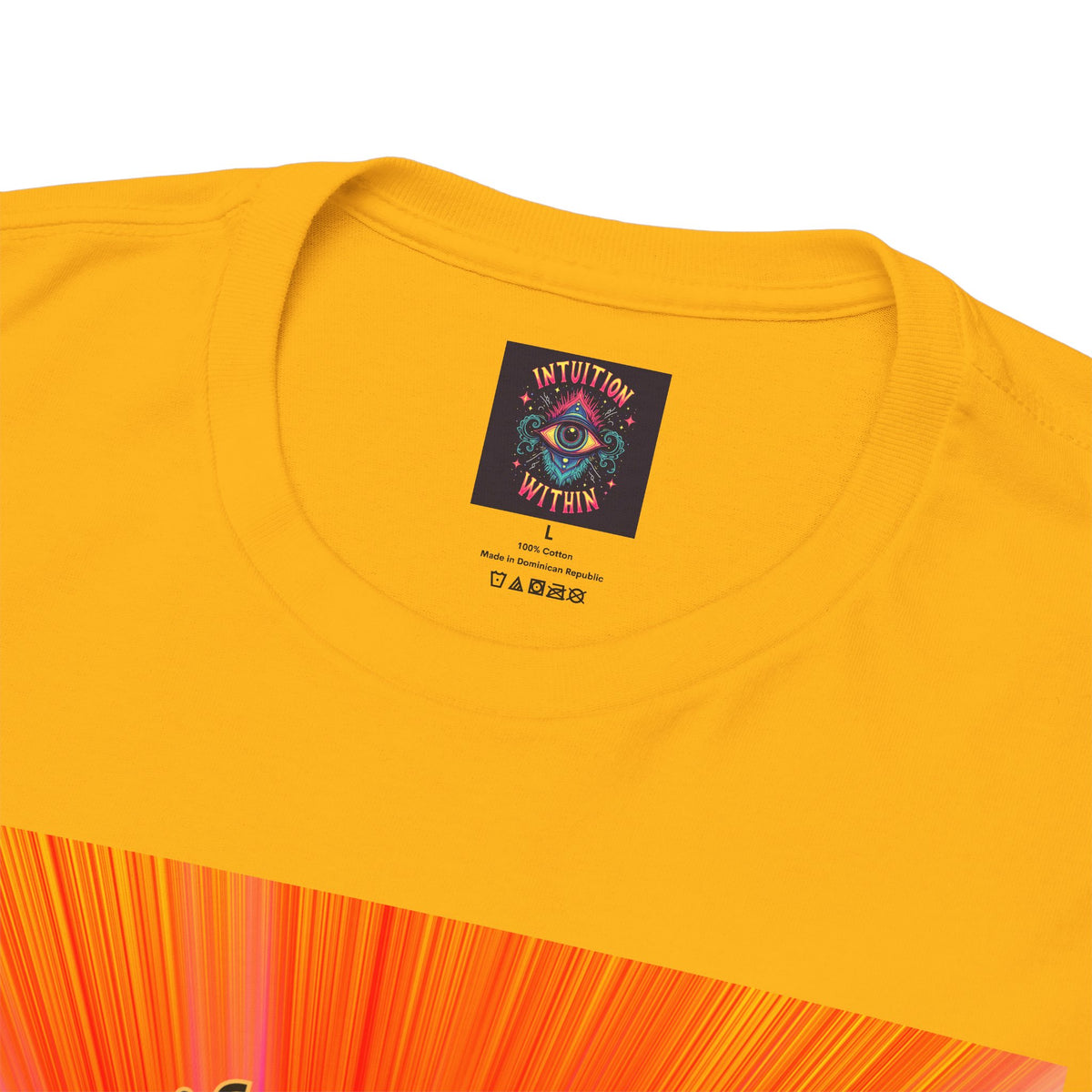 Tree of Life Sacred Geometry Tee – Orange Front Print | Intuition Within