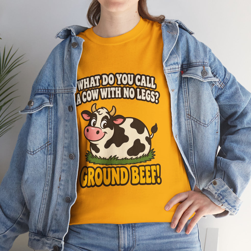 Ground Beef Cow Pun T-Shirt | Dad Joke Humor