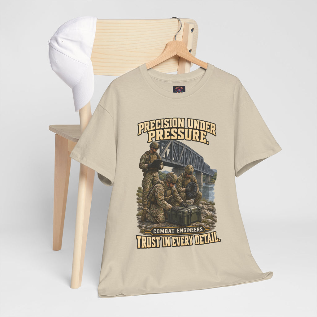 Precision Under Pressure Combat Engineer T-Shirt | Military Tribute