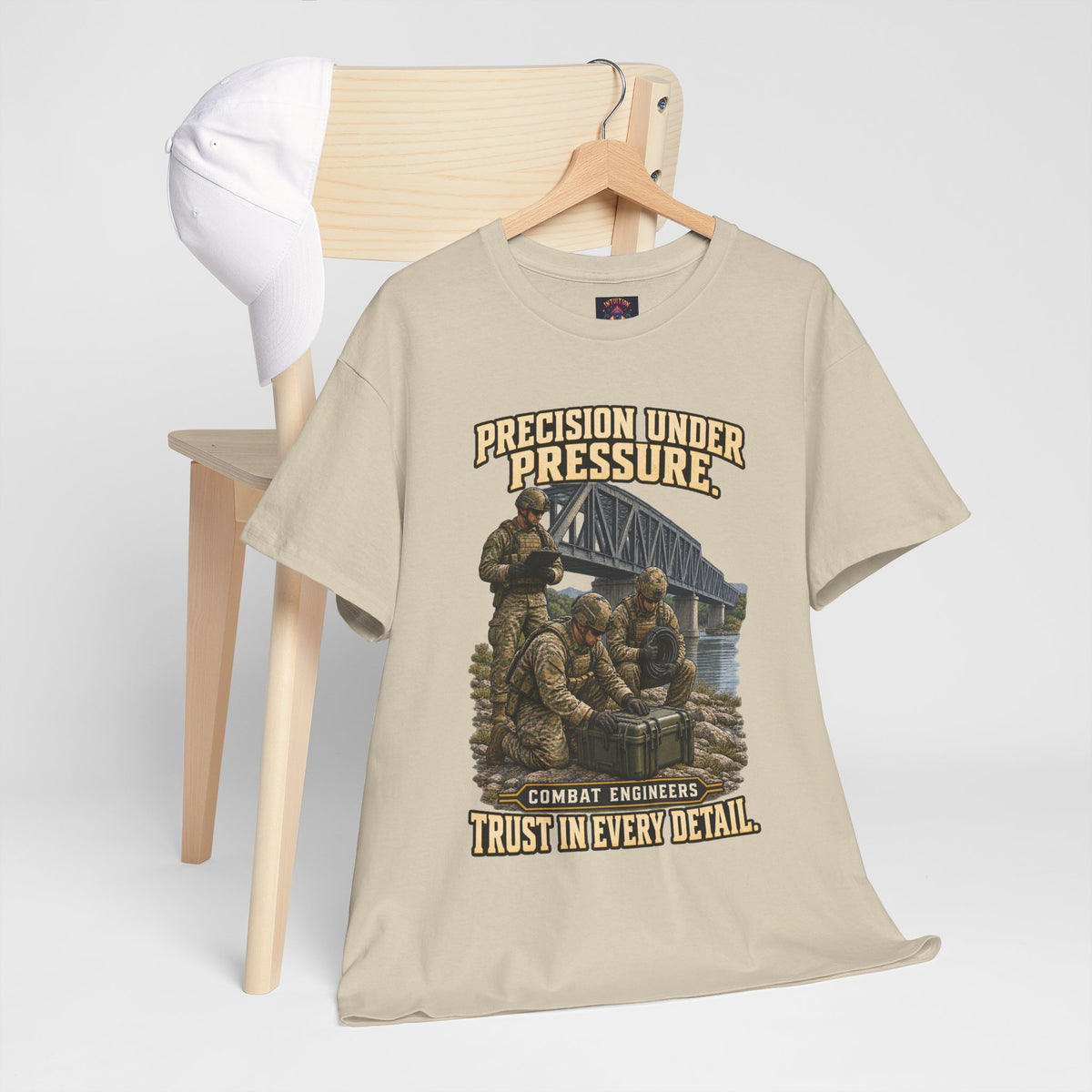 Precision Under Pressure Combat Engineer T-Shirt | Military Tribute