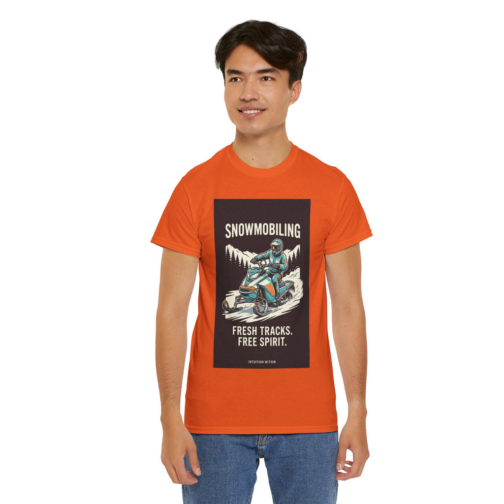 Fresh Tracks, Free Spirit Snowmobiling T-Shirt