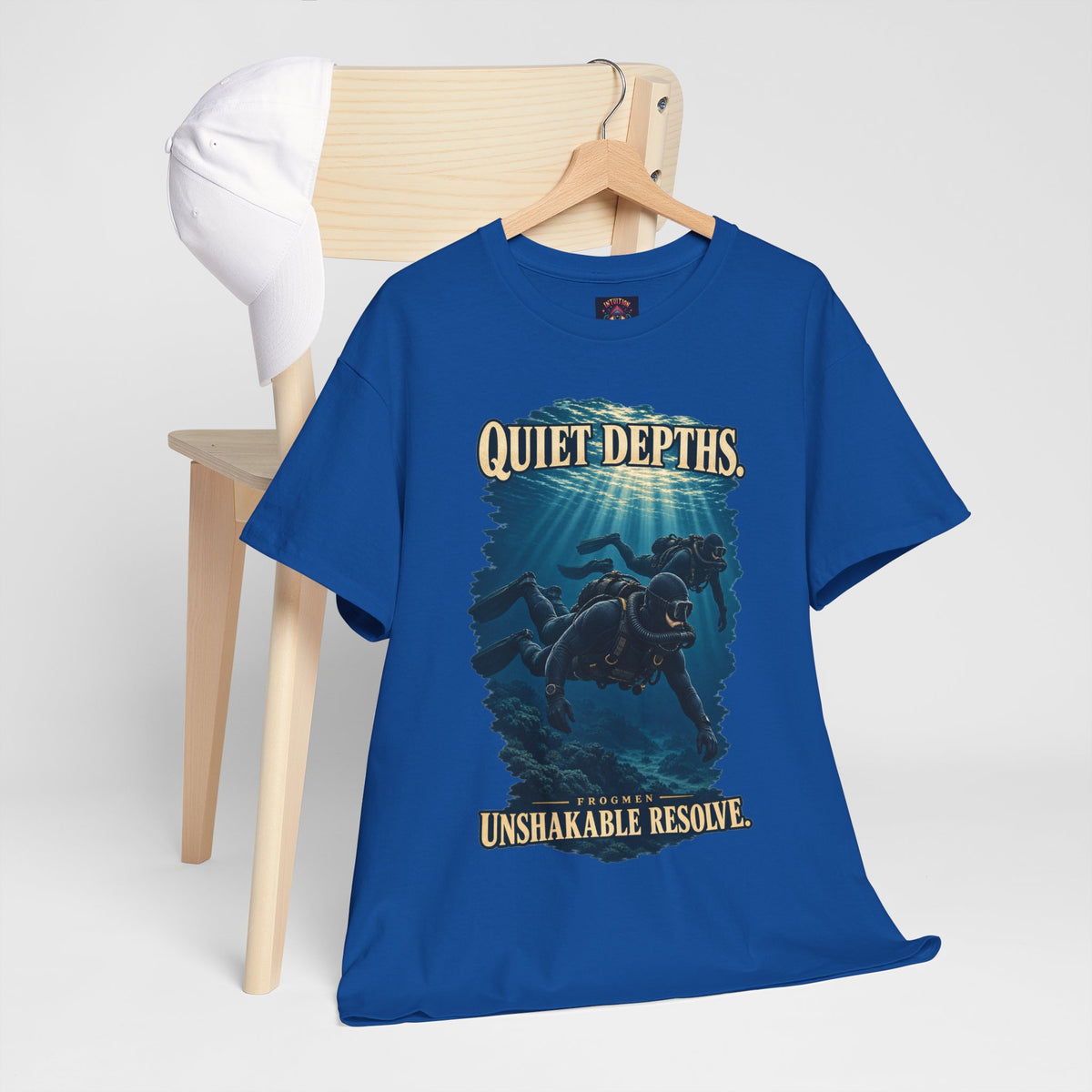 Quiet Depths, Unshakable Resolve T-Shirt | Military Diver Tribute