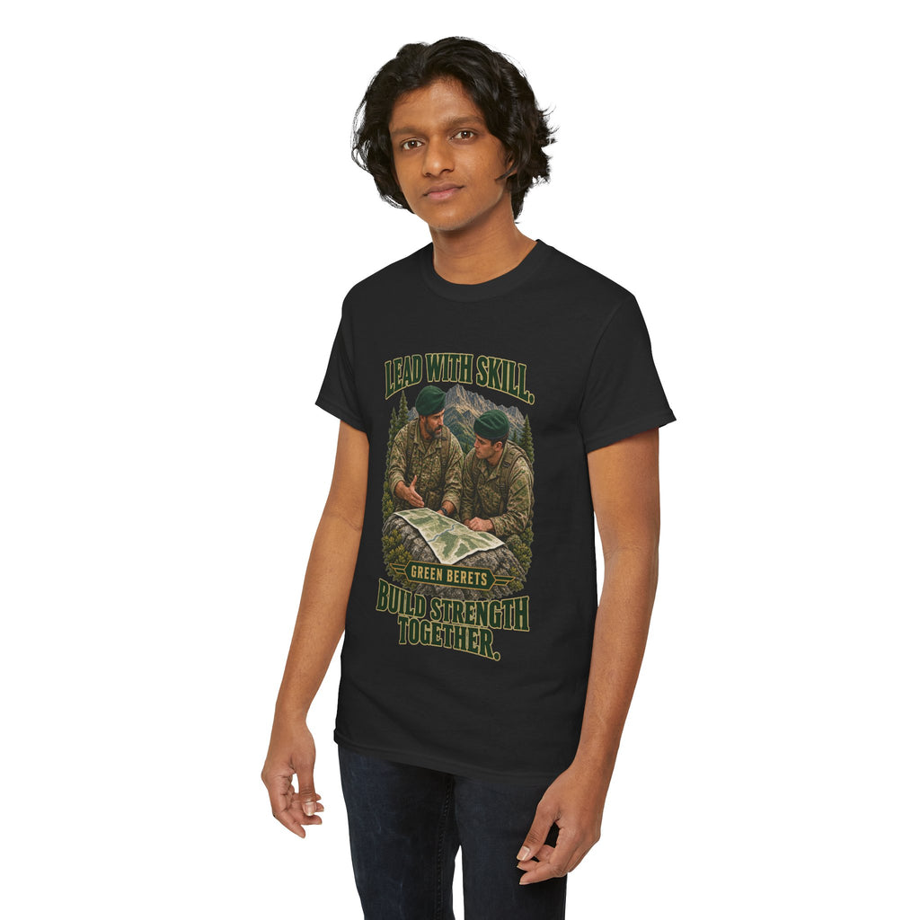 Green Berets Tribute T-Shirt | Lead with Skill, Build Strength Together