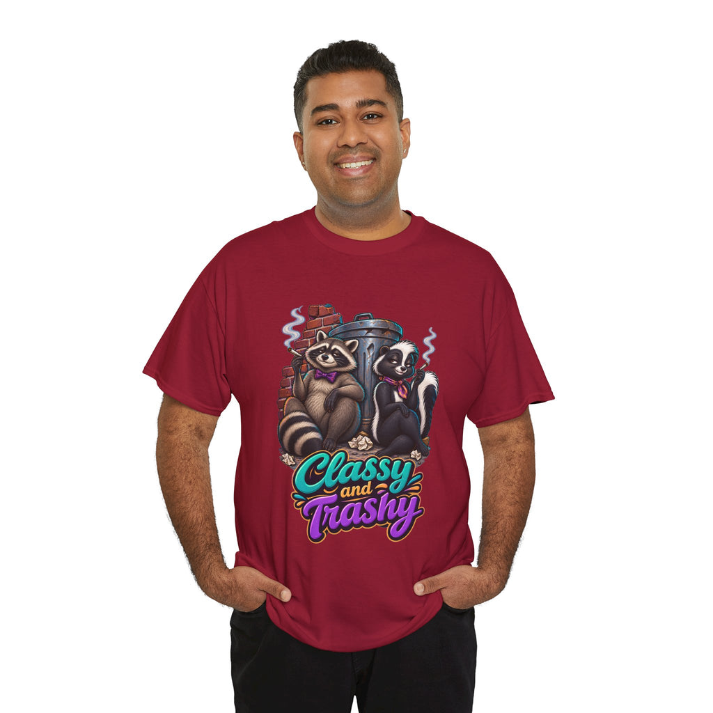 Classy and Trashy Raccoon T-Shirt | Trash Panda Humor