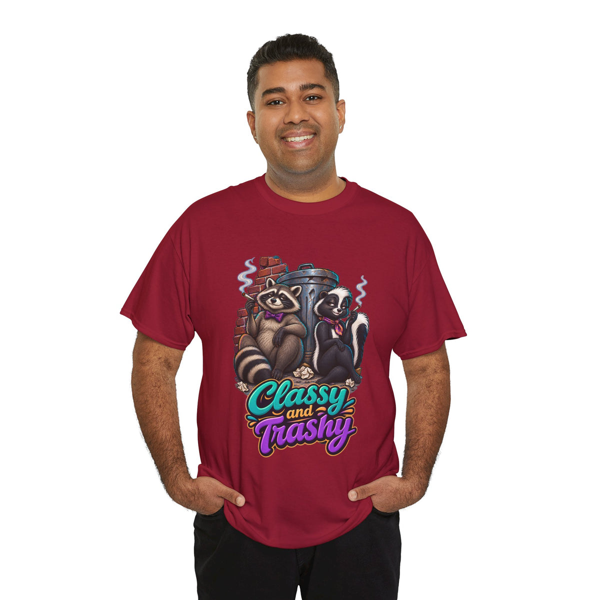 Classy and Trashy Raccoon T-Shirt | Trash Panda Humor