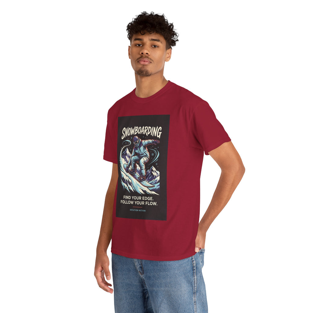 Find Your Edge, Follow Your Flow Snowboarding T-Shirt