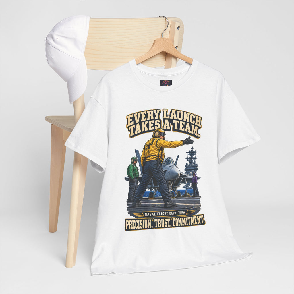 Every Launch Takes a Team T-Shirt | Precision, Trust & Commitment