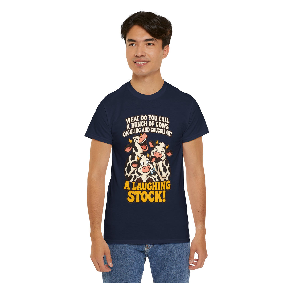 A Laughing Stock Cow Pun T-Shirt