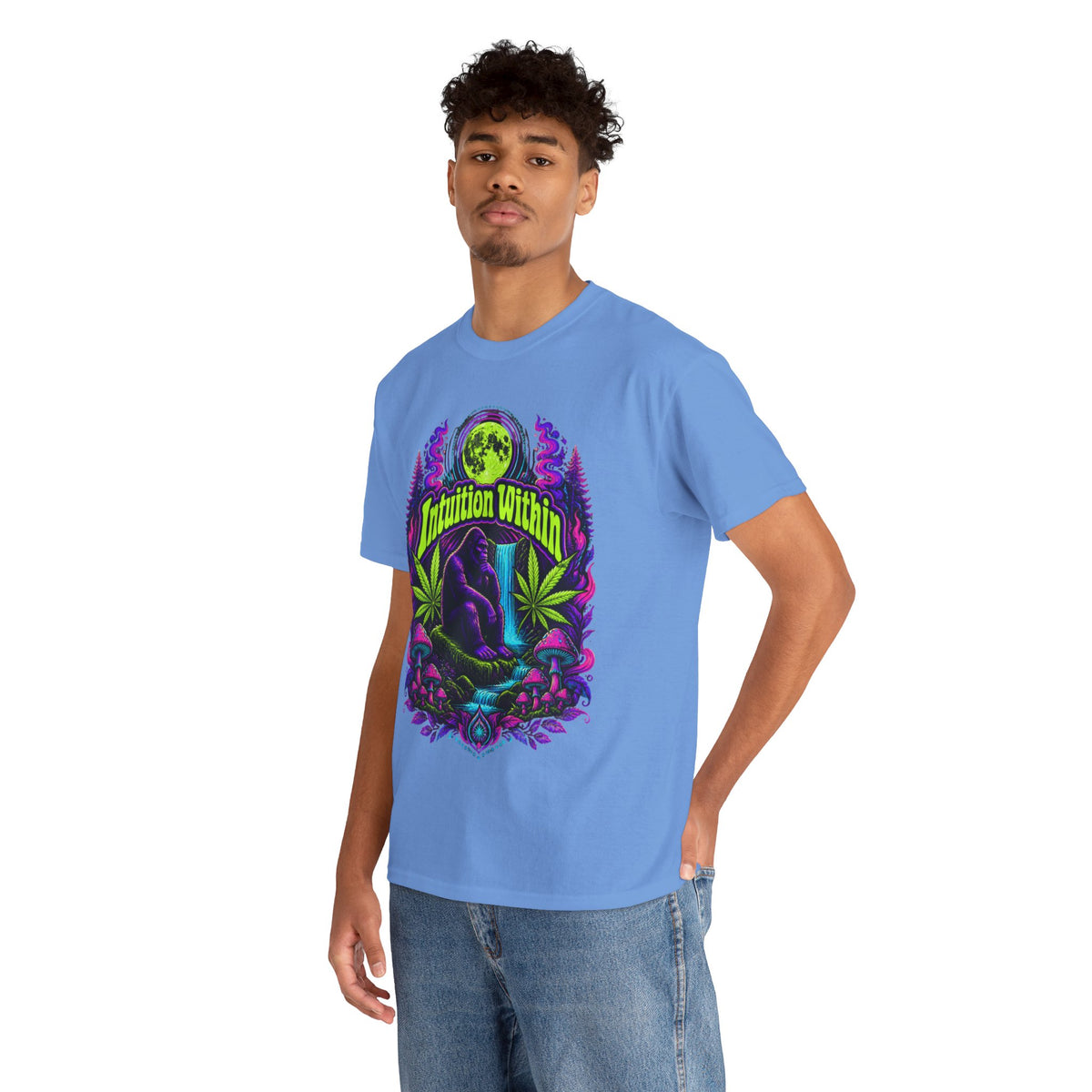 Moonlit Bigfoot Waterfall Graphic Tee