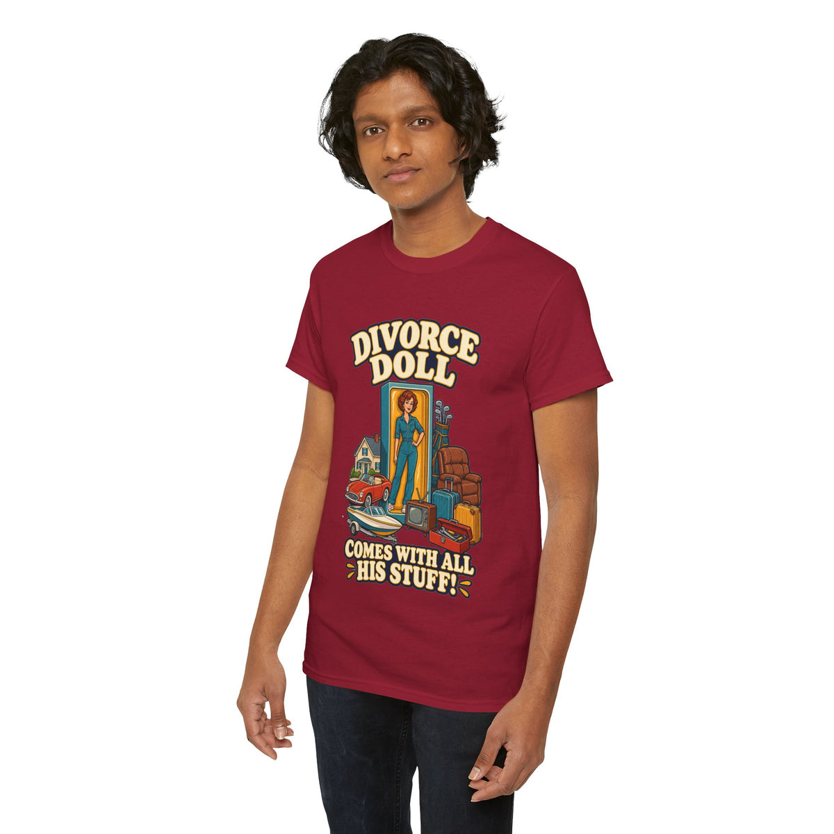 Comes With All His Stuff Funny Divorce T-Shirt