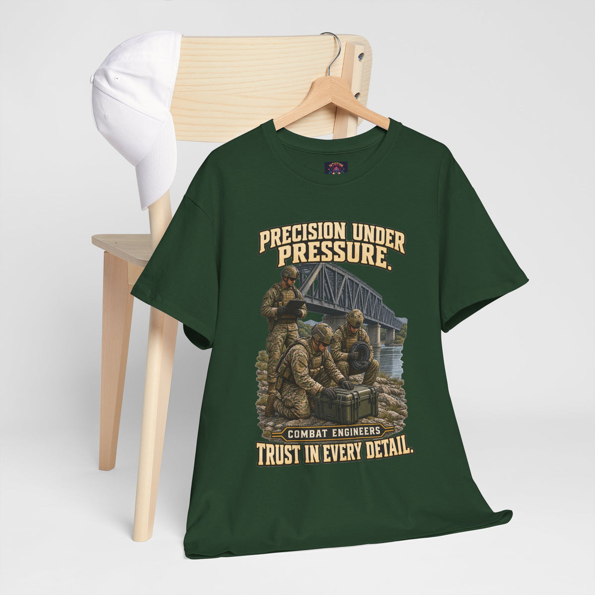 Precision Under Pressure Combat Engineer T-Shirt | Military Tribute