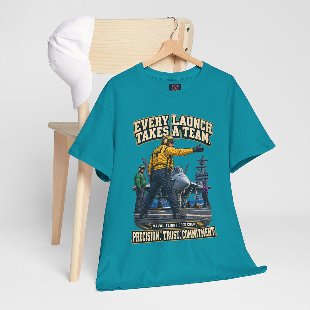 Every Launch Takes a Team T-Shirt | Precision, Trust & Commitment